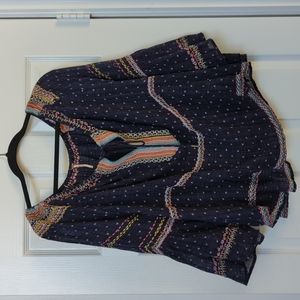 Free People embroidered bohemian top